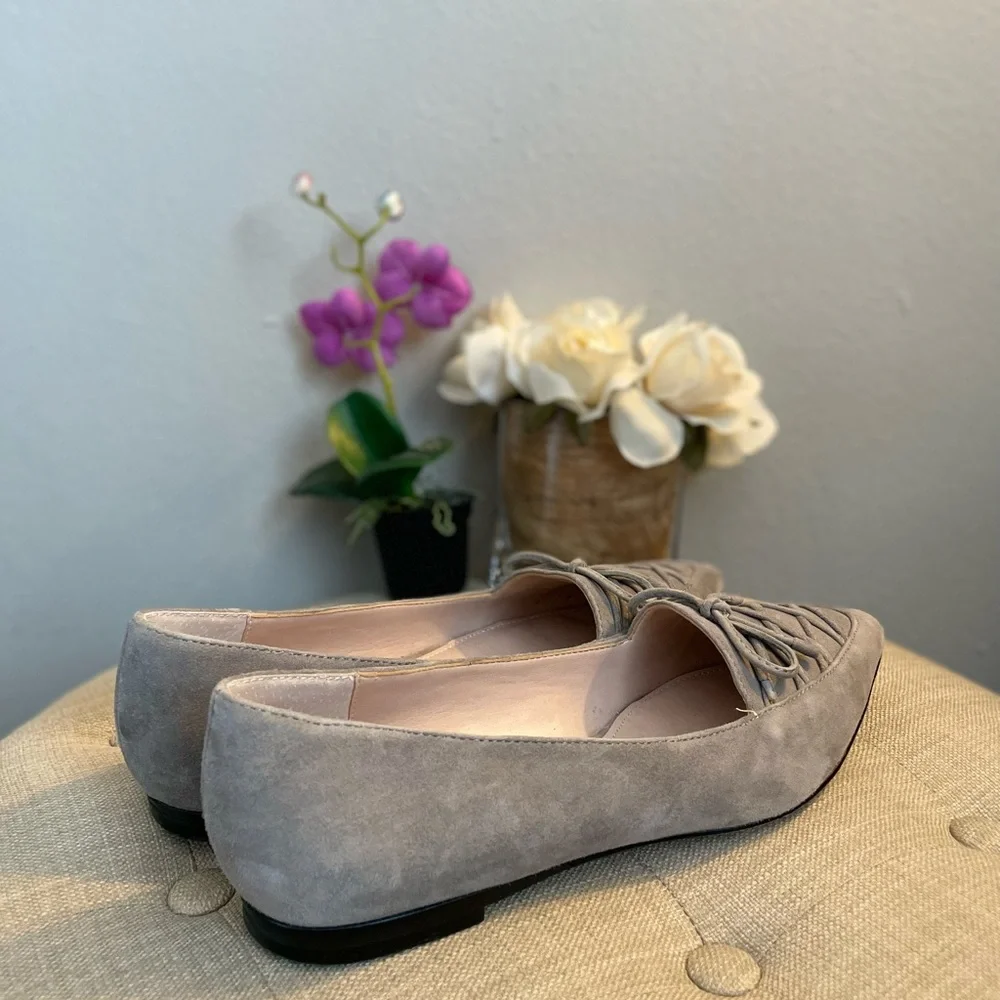 French Connection “Gesine” Suede Bow Tie Flats - Size 7.5 - Picture 4 of 12